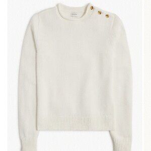 NWT J crew Rollneck™ button-shoulder pullover sweater
